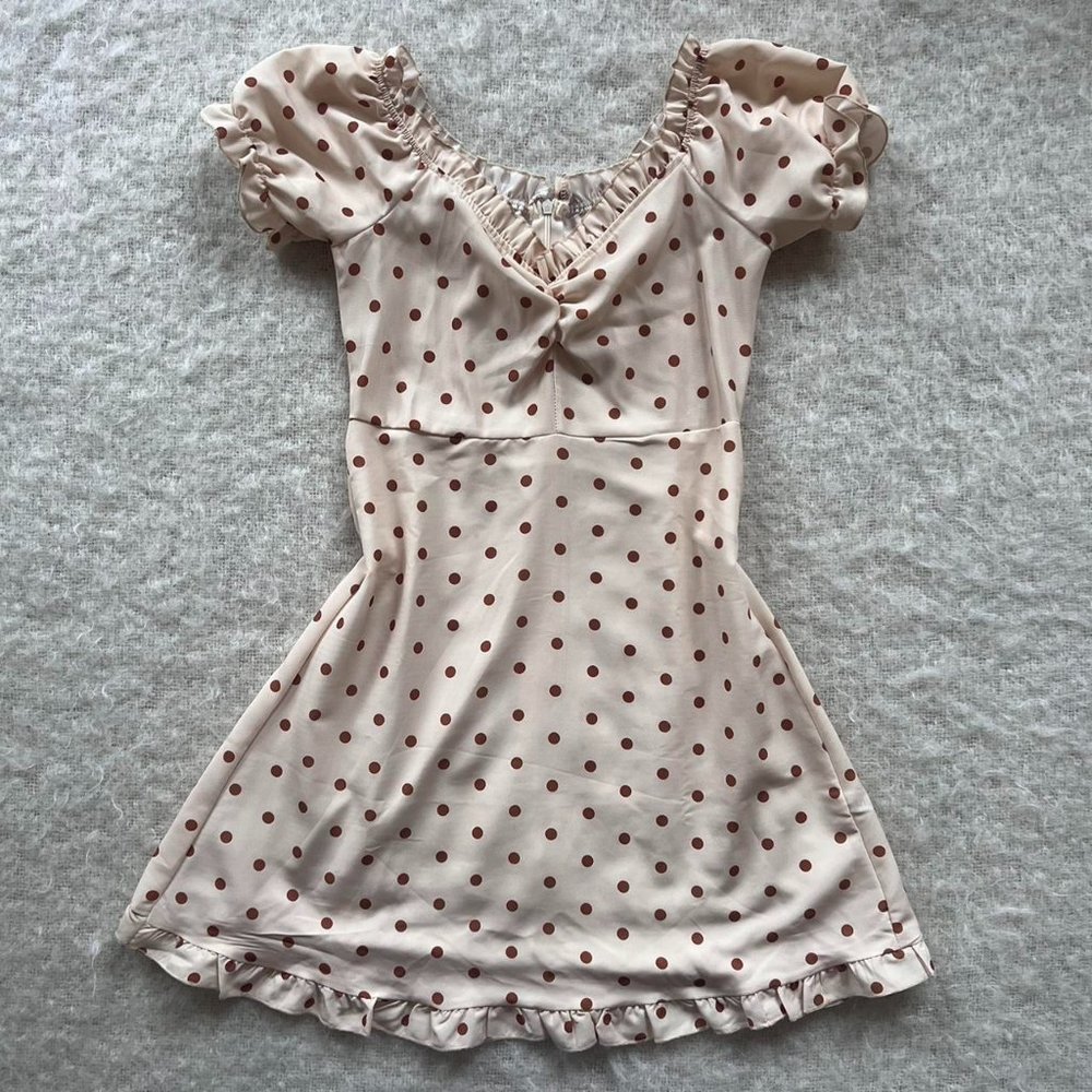Women's Polka Dot Cream Dress